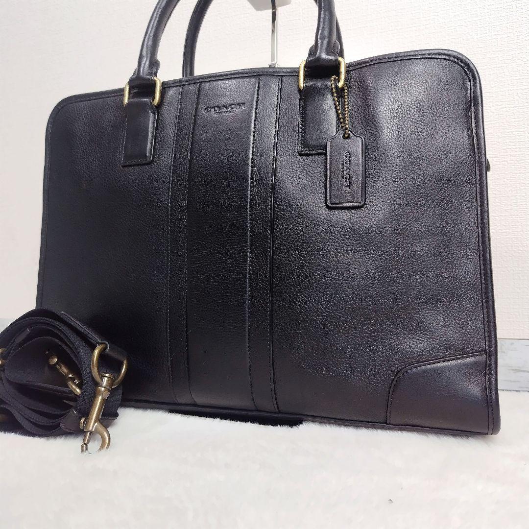 ✨美品✨COACH 近年モデル　ブリーフケース本革2way ブラックF71639
