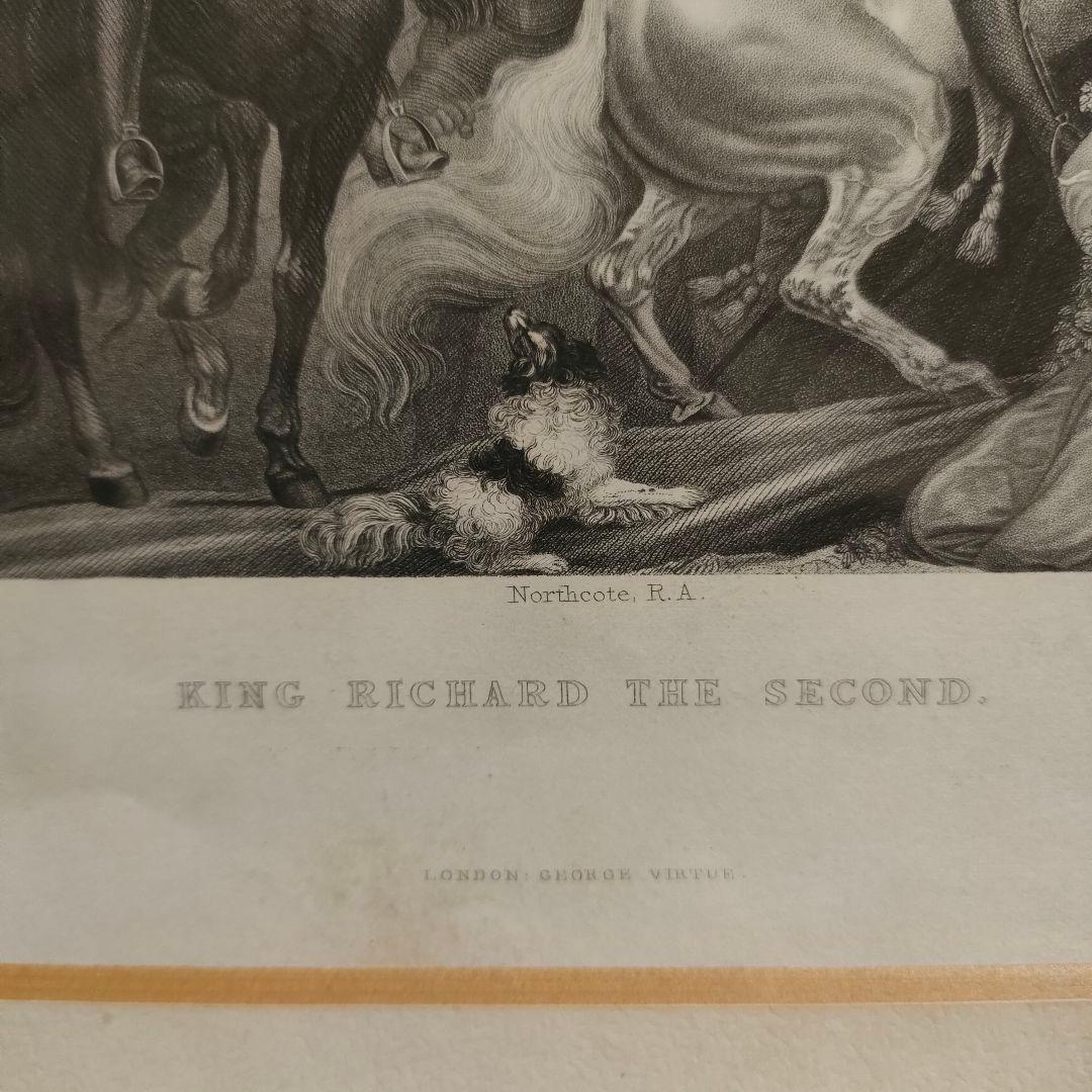 ノースコート原画の「キングリチャード二世」の銅版画　1840年ロンドンにて出版