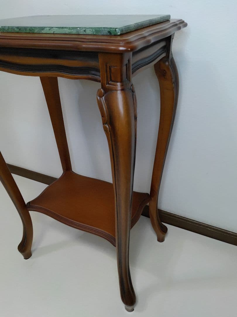 イタリア製 大理石天板 猫脚 コンソール　 花台　テーブル　ナイトテーブル