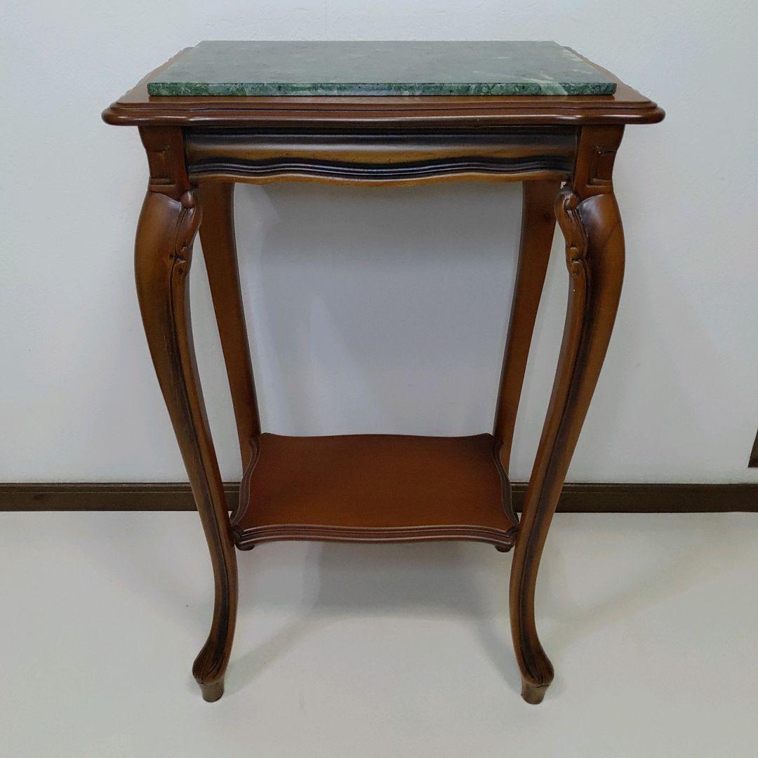 イタリア製 大理石天板 猫脚 コンソール　 花台　テーブル　ナイトテーブル