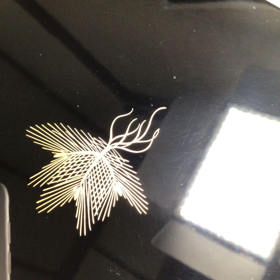 Ｐ８５９　水指　『輪島塗』『根引松蒔絵』『手桶水指』　共箱　茶道具