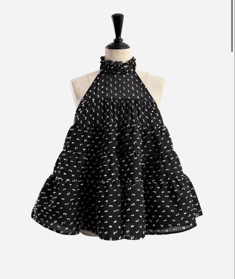 sheller シェリエ　airy dot flare tops