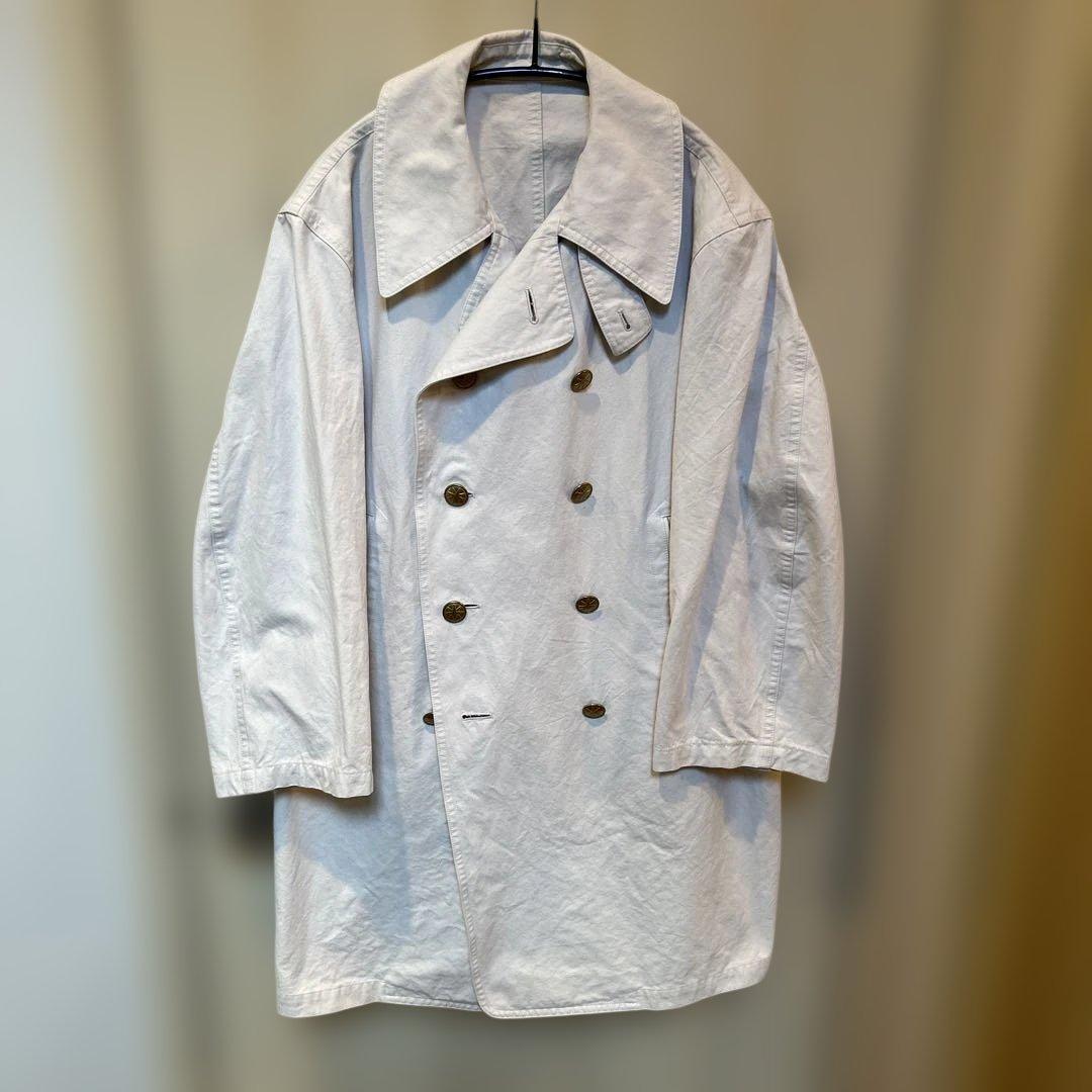 Y’s ピーコート　　綿100パーセント　アンティーク　ホワイト