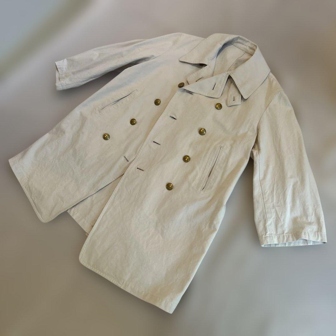 Y’s ピーコート　　綿100パーセント　アンティーク　ホワイト