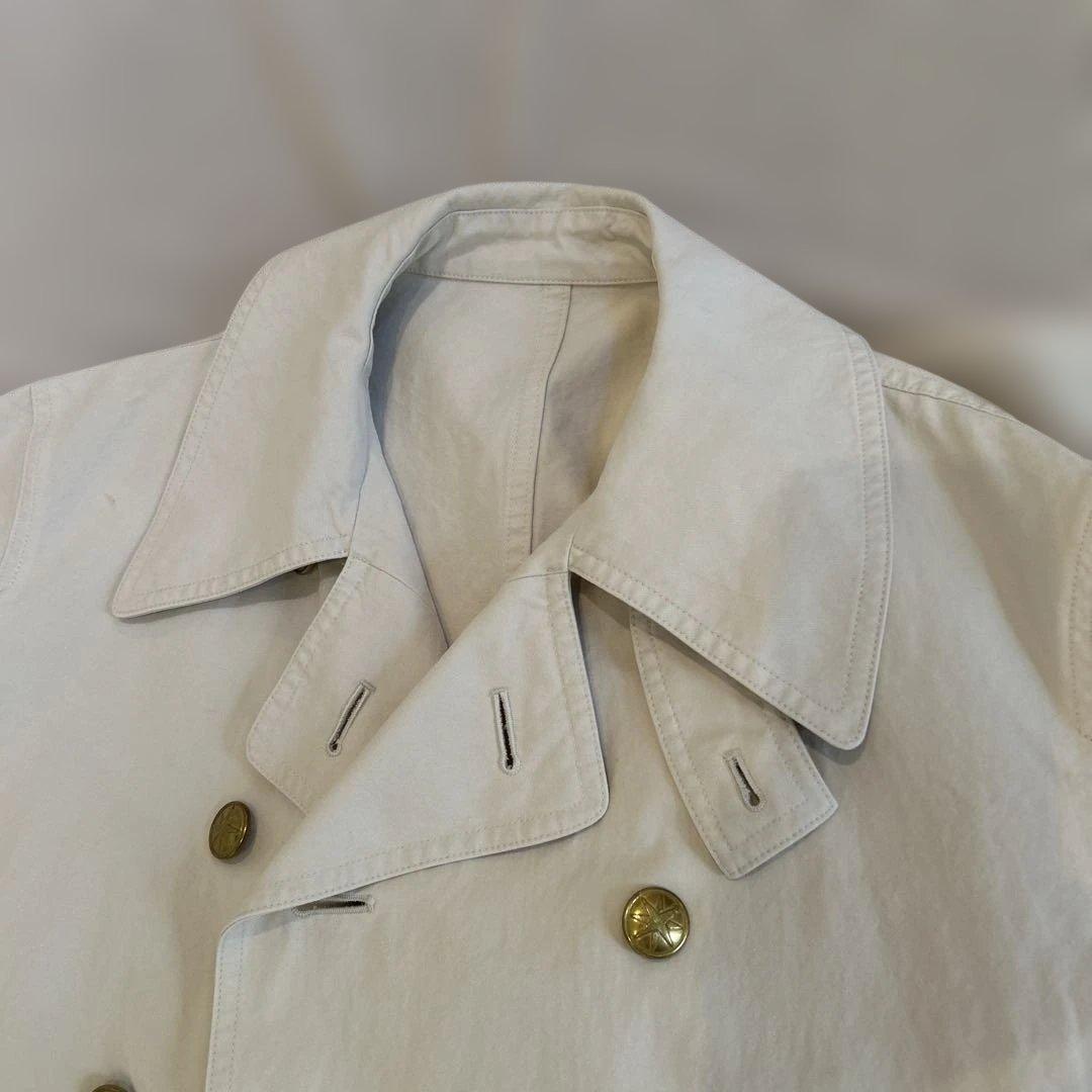 Y’s ピーコート　　綿100パーセント　アンティーク　ホワイト