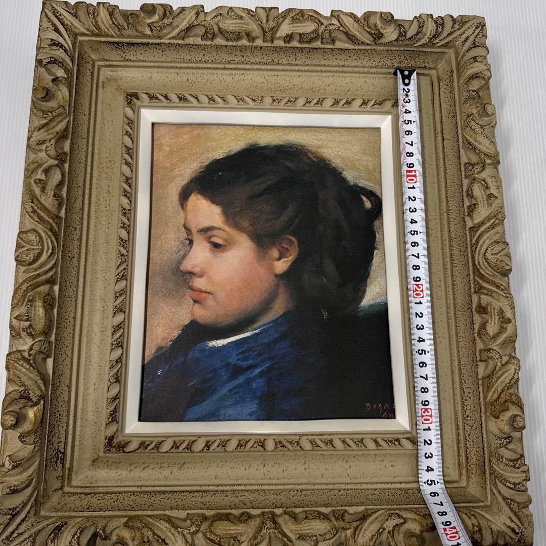 ドガ ドビニ嬢 レプリカ 複製絵画 F3号 額装 木製装飾額 インテリア