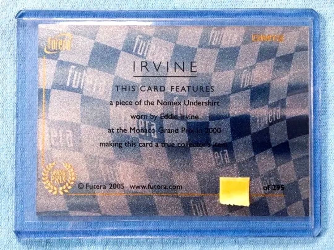 2005 Futera GP エディ・アーバイン F1 実使用メモラビリアカード