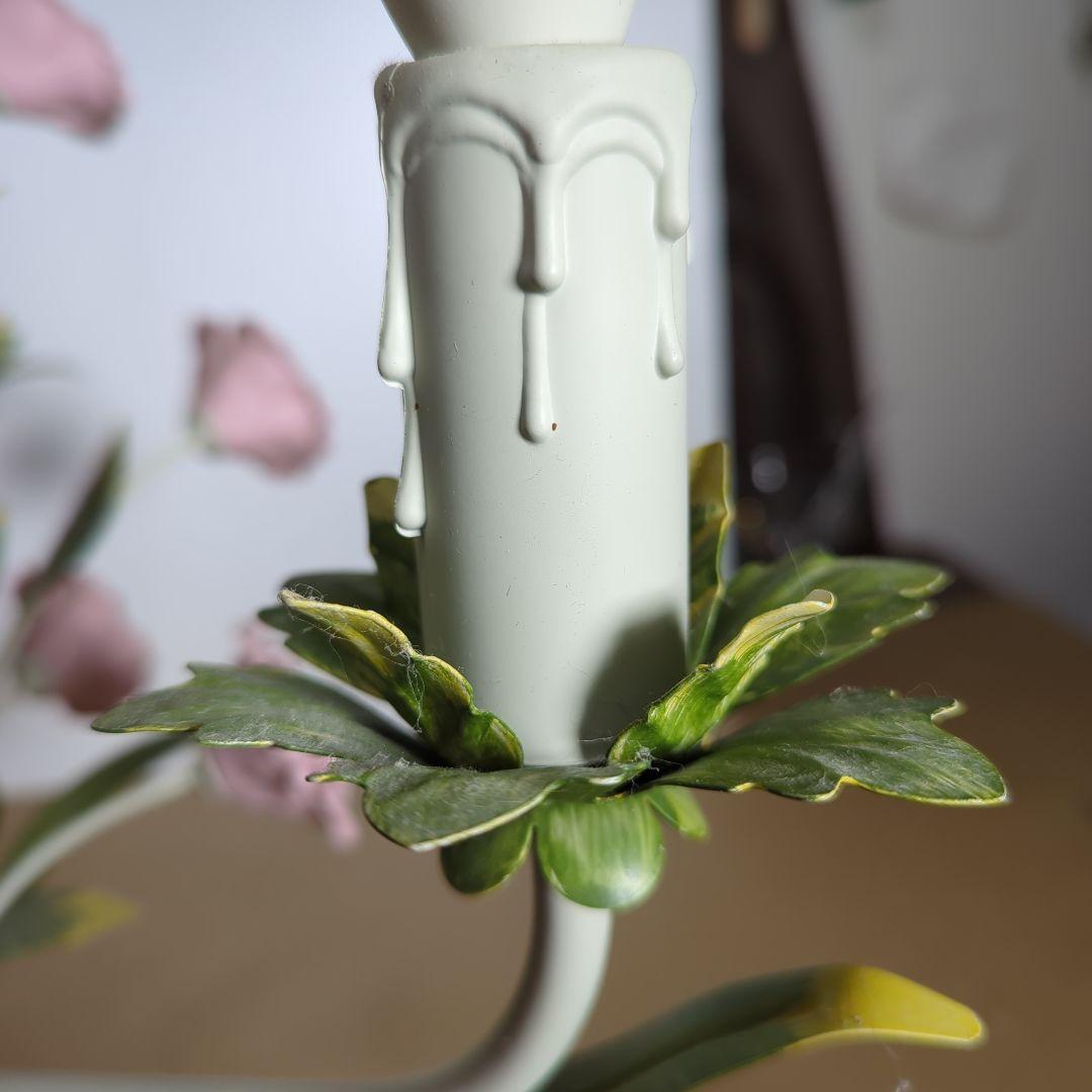 （レトロ商品）ピンクローズトール シャンデリア