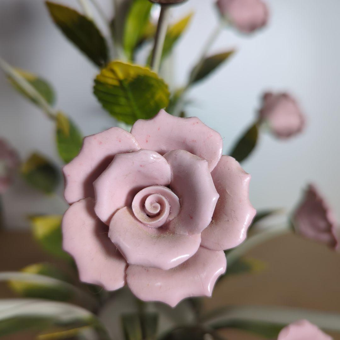 （レトロ商品）ピンクローズトール シャンデリア