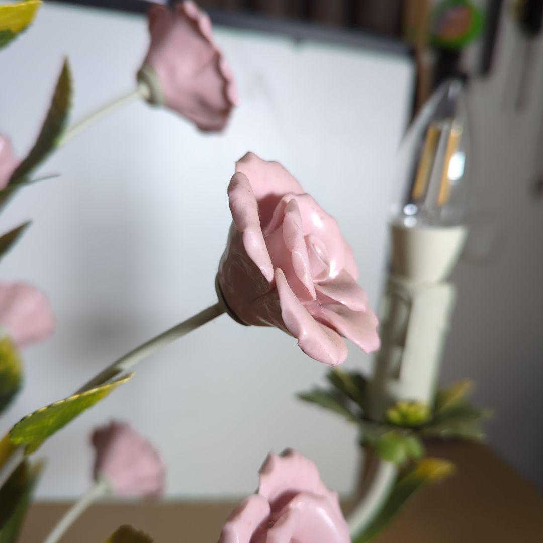 （レトロ商品）ピンクローズトール シャンデリア