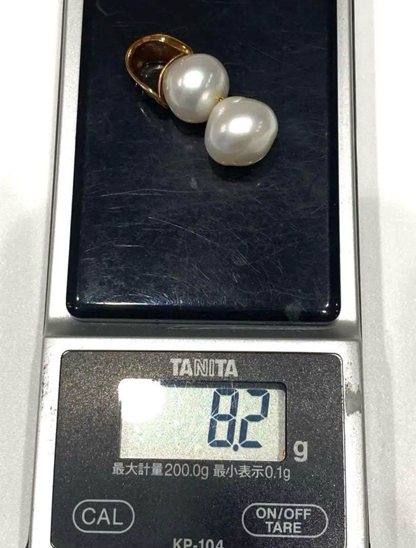 ふ*。様 K18 美品　パール 1.25mテリ◯ 　0.06ct ネックレストッ