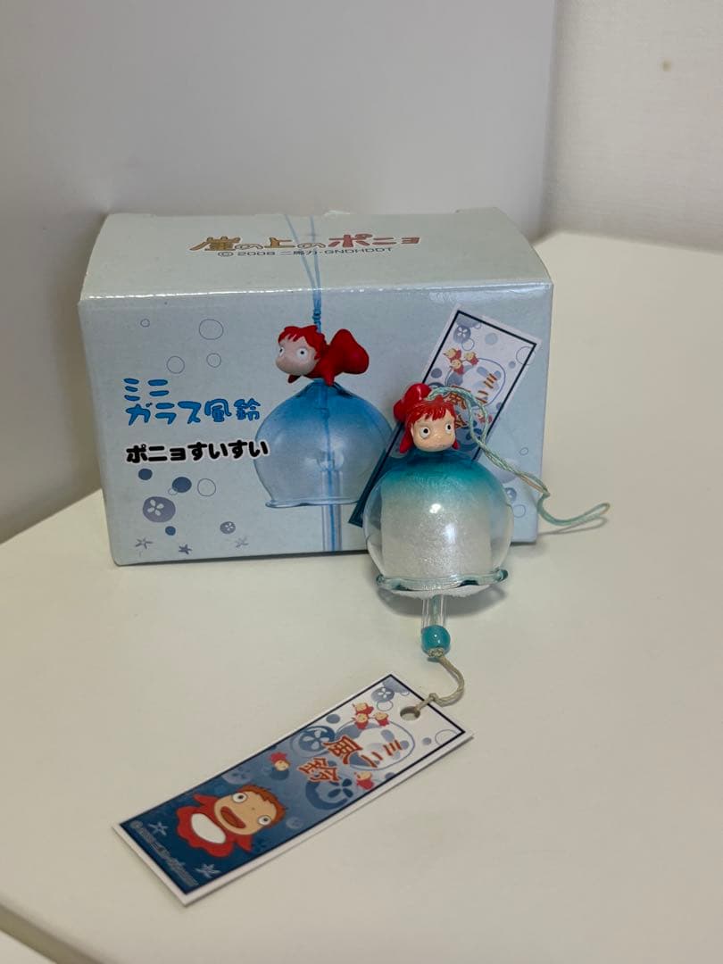 ポニョ　すいすい　ミニガラス風鈴　箱あり　未使用 希少　レア　崖の上のポニョ