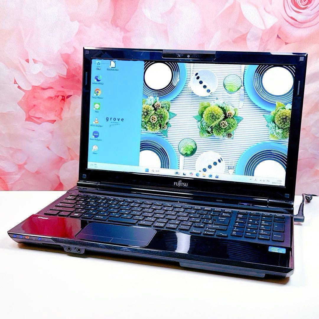 新品SSDで爆速✨windows11 ノートパソコン✨オフィス カメラ 黒