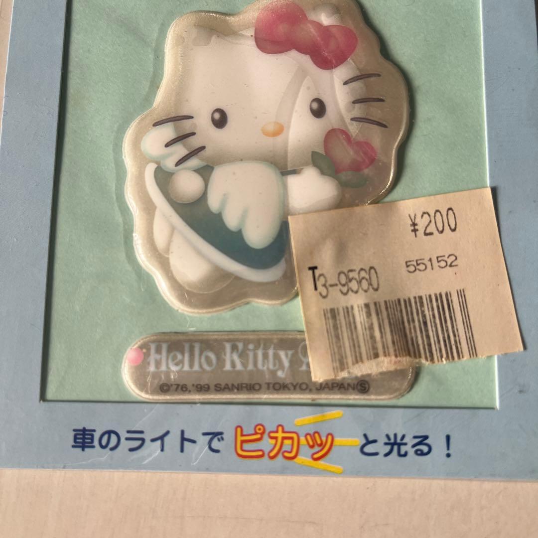 【超希少・当時物】1999年製 ハローキティ エンジェル 反射ステッカー 未開封