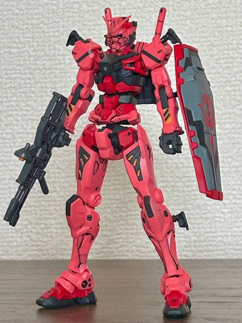 HG 1/144 ジークアクス　赤いガンダム　墨入れ済み　組み立て済み　セット