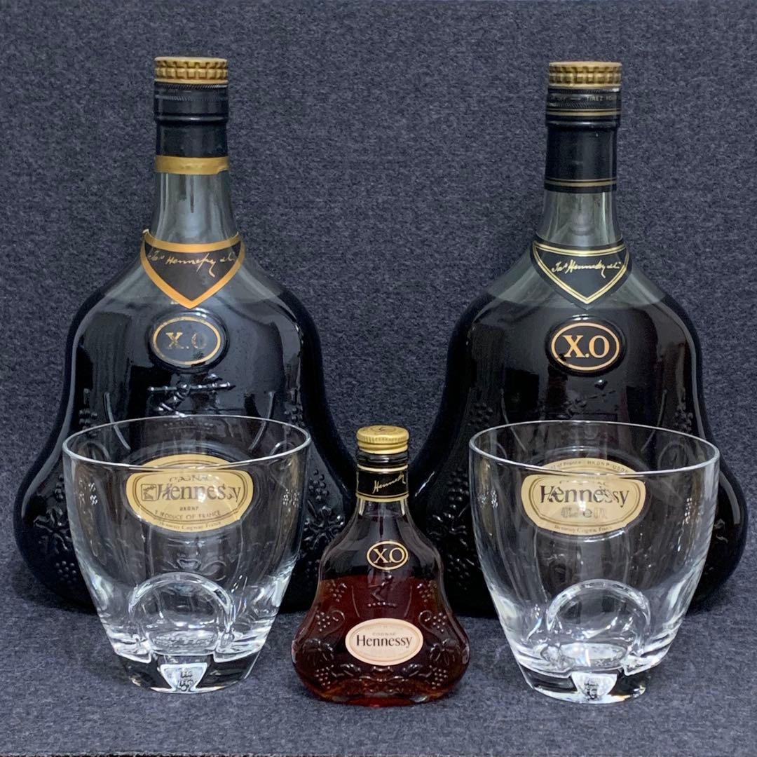 ⭐️未開封⭐️ヘネシーXO⭐️グラス⭐️700ml & 700ml & 50ml⭐️古酒⭐️