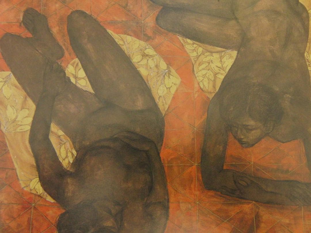 石本正、【夏日】、希少な額装用画集より、新品額装付、状態良好