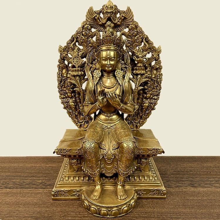 仏教美術 仏像 強巴仏 未来仏 銅製品 鎮宅辟邪 開運 風水招財 置物 工芸品