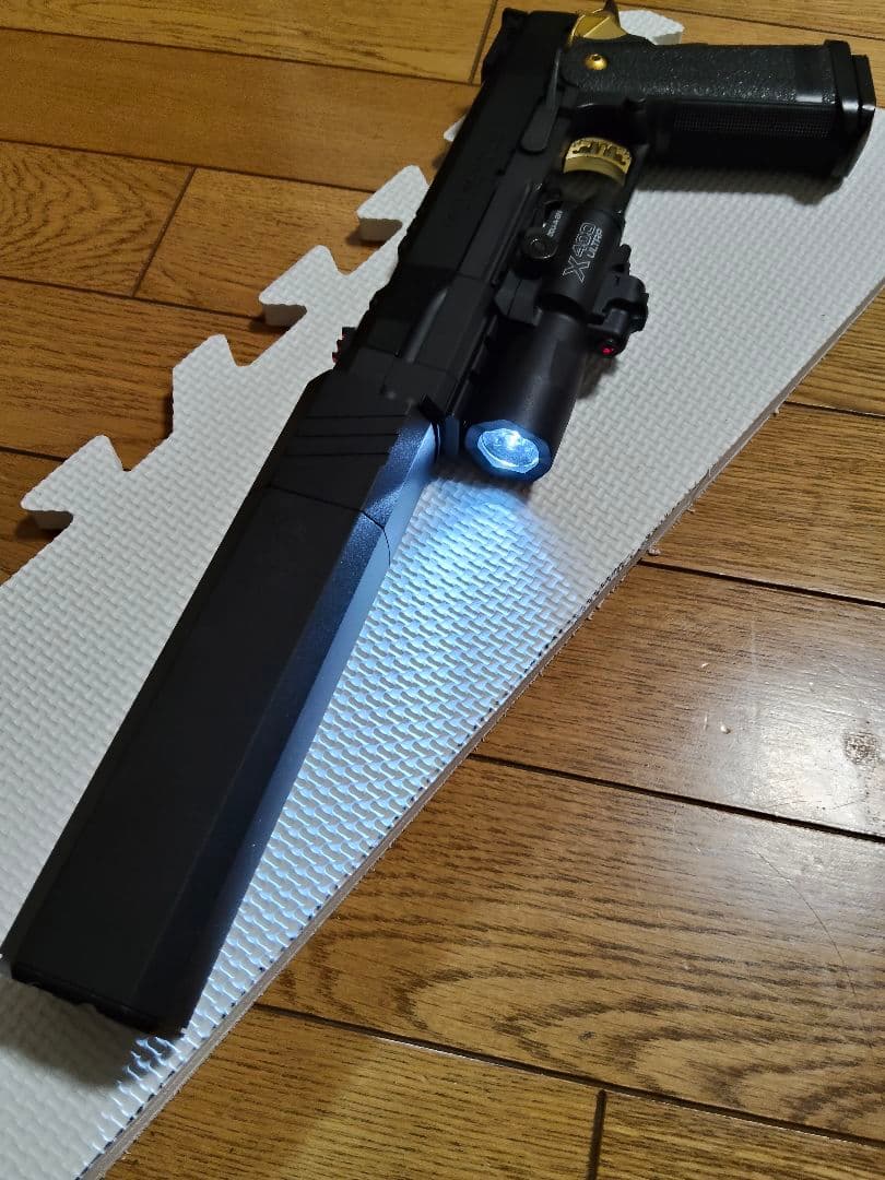 ハイキャパ　ゴールドマッチ　オスプレイサプレッサー X400ウエポンライト