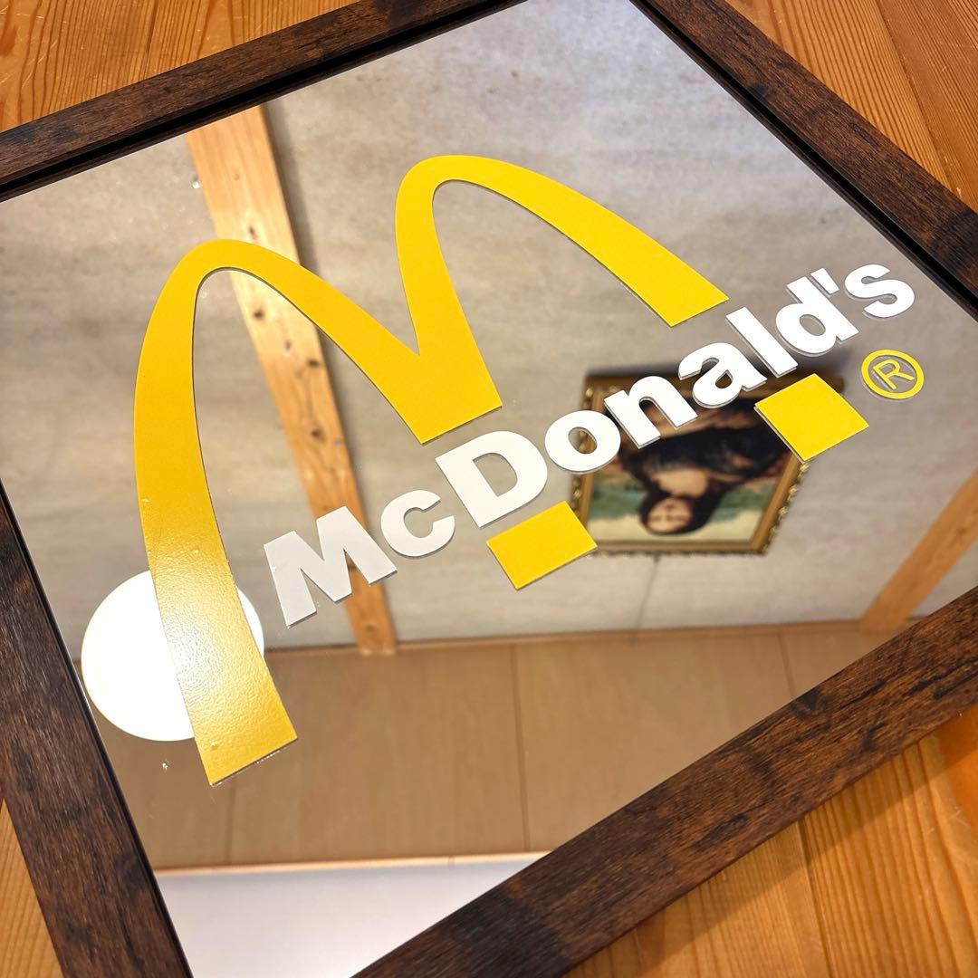マクドナルド　ロゴ　パブミラー　看板　サイン　McDonald’s 鏡