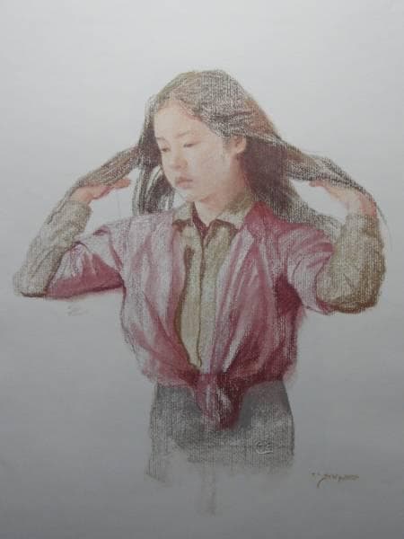 藤井 勉、坂道、大判・希少デッサン画集より、状態良好