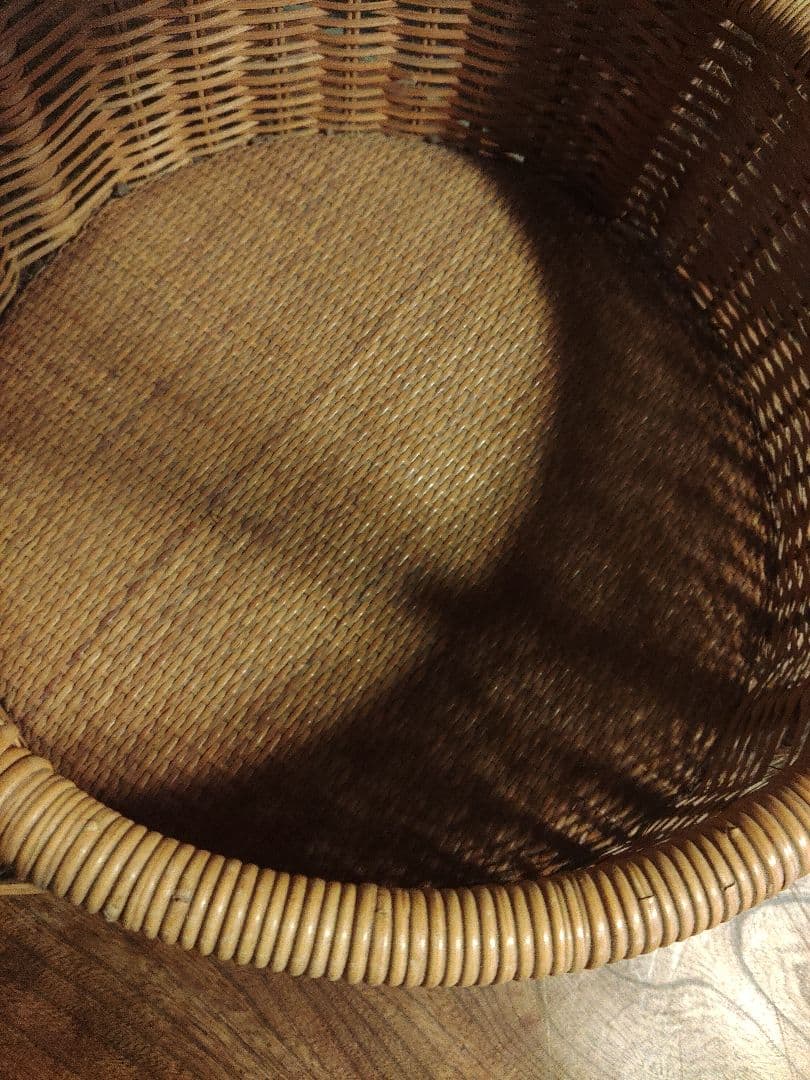 希少　ラタン　藤　ラック　キャビネット　カゴ　二段　アンティーク　ヴィンテージ