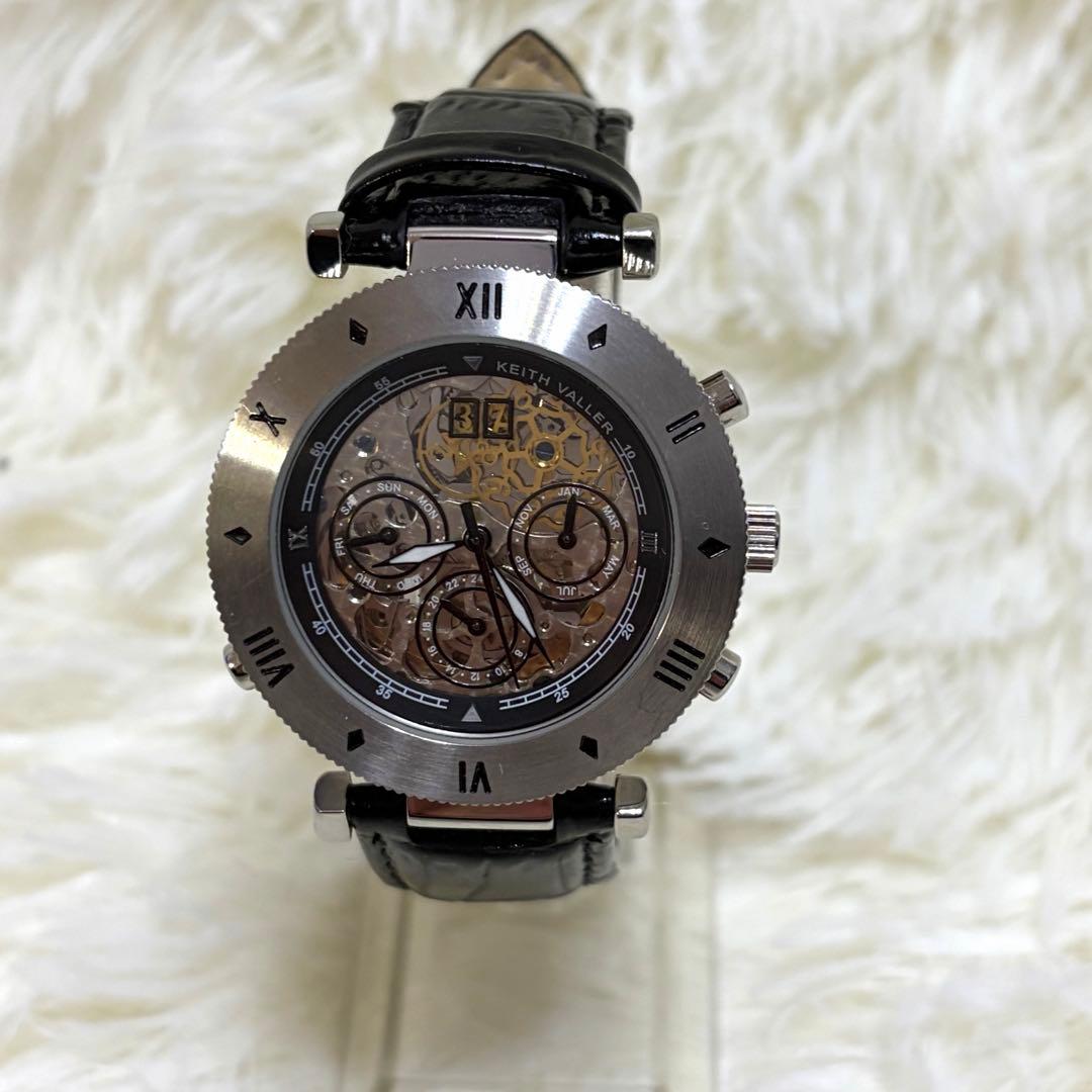 キースバリー スケルトン 自動巻き オートマチック トリプルカレンダー 裏スケ