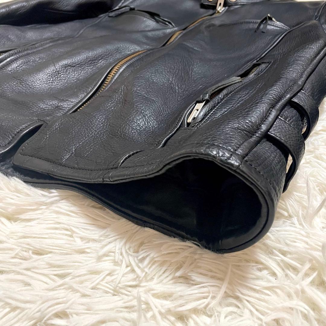 ✨極美品✨KADOYA シングルライダース ブラック ライナー付 XLサイズ