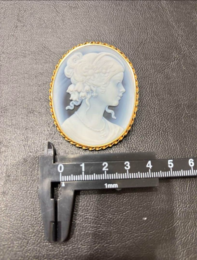 t*k様 K18 カメオ　ペンダントトップ　ブローチ