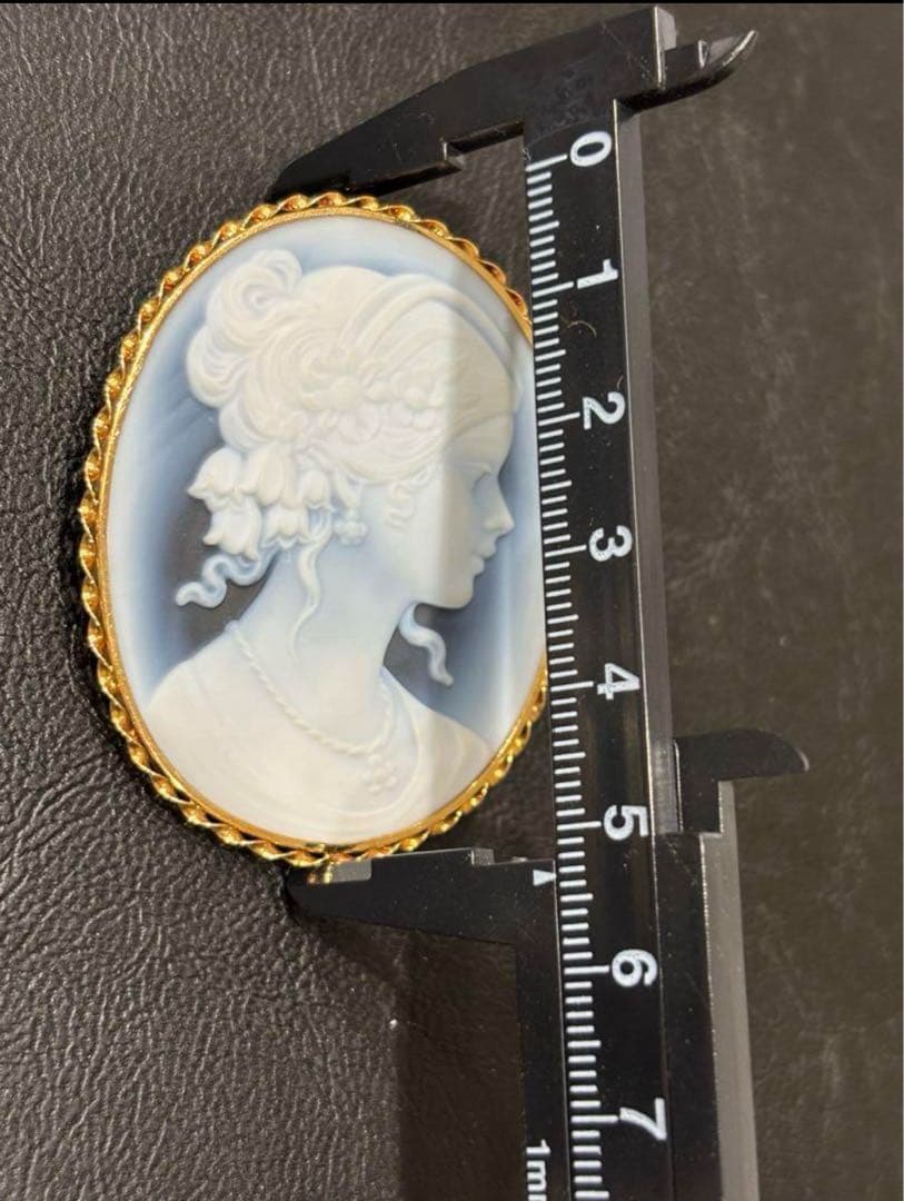 t*k様 K18 カメオ　ペンダントトップ　ブローチ