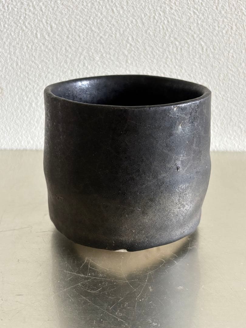 岸野寛　瀬戸黒茶碗　(A）抹茶碗　茶道