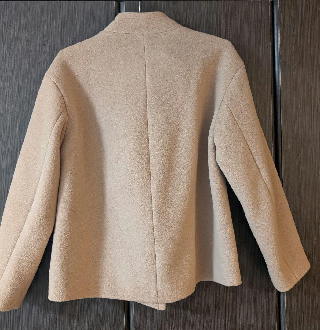 IENA キャメル スタンドカラーショートコート