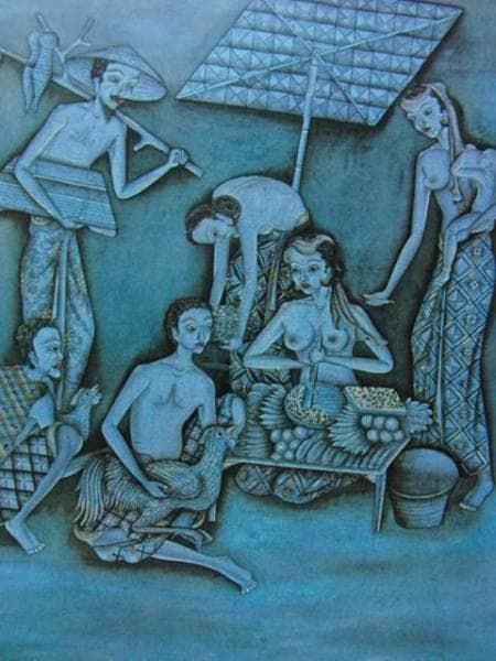 REGIG（レギグ）、行商人、希少な額装用画集より、新品高級額装付、状態良好