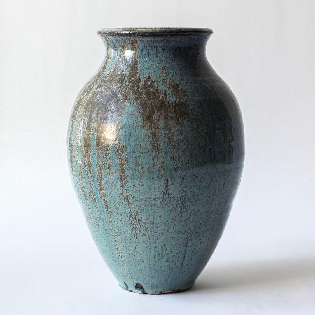 小野象平（青灰釉） 大型花器
