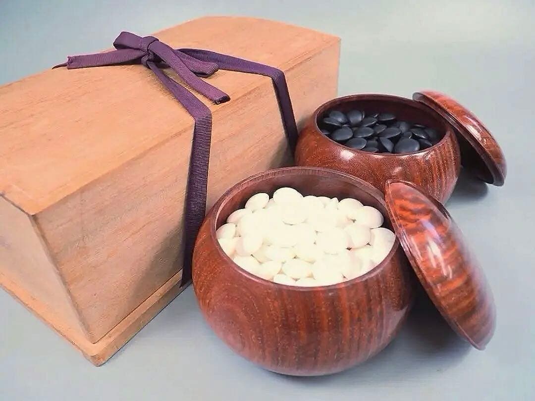 【宮崎県】日向特製蛤碁石39号/花梨碁笥/碁笥箱セット