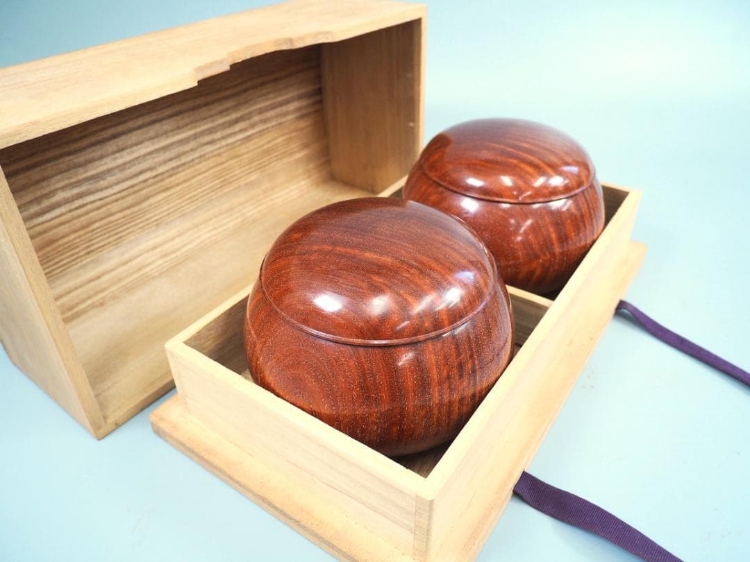 【宮崎県】日向特製蛤碁石39号/花梨碁笥/碁笥箱セット