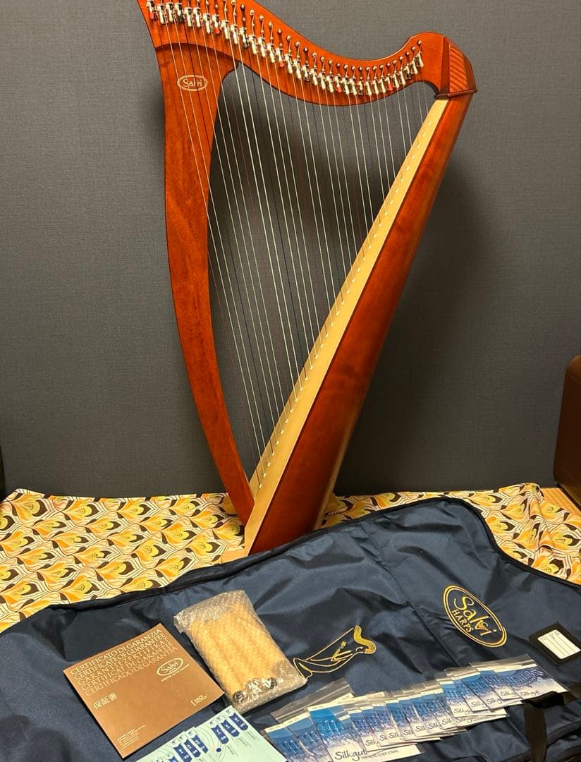 ♪Salvi レバーハープ34弦♪Mia(３年)総額44万相当ソフトケース付