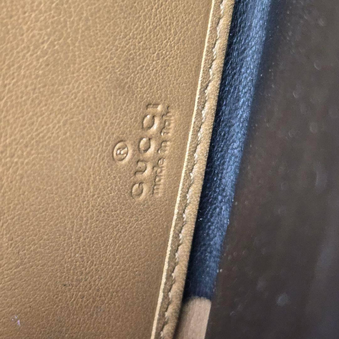 美品 GUCCI ラウンドファスナー マイクロシマレザー ホースビット