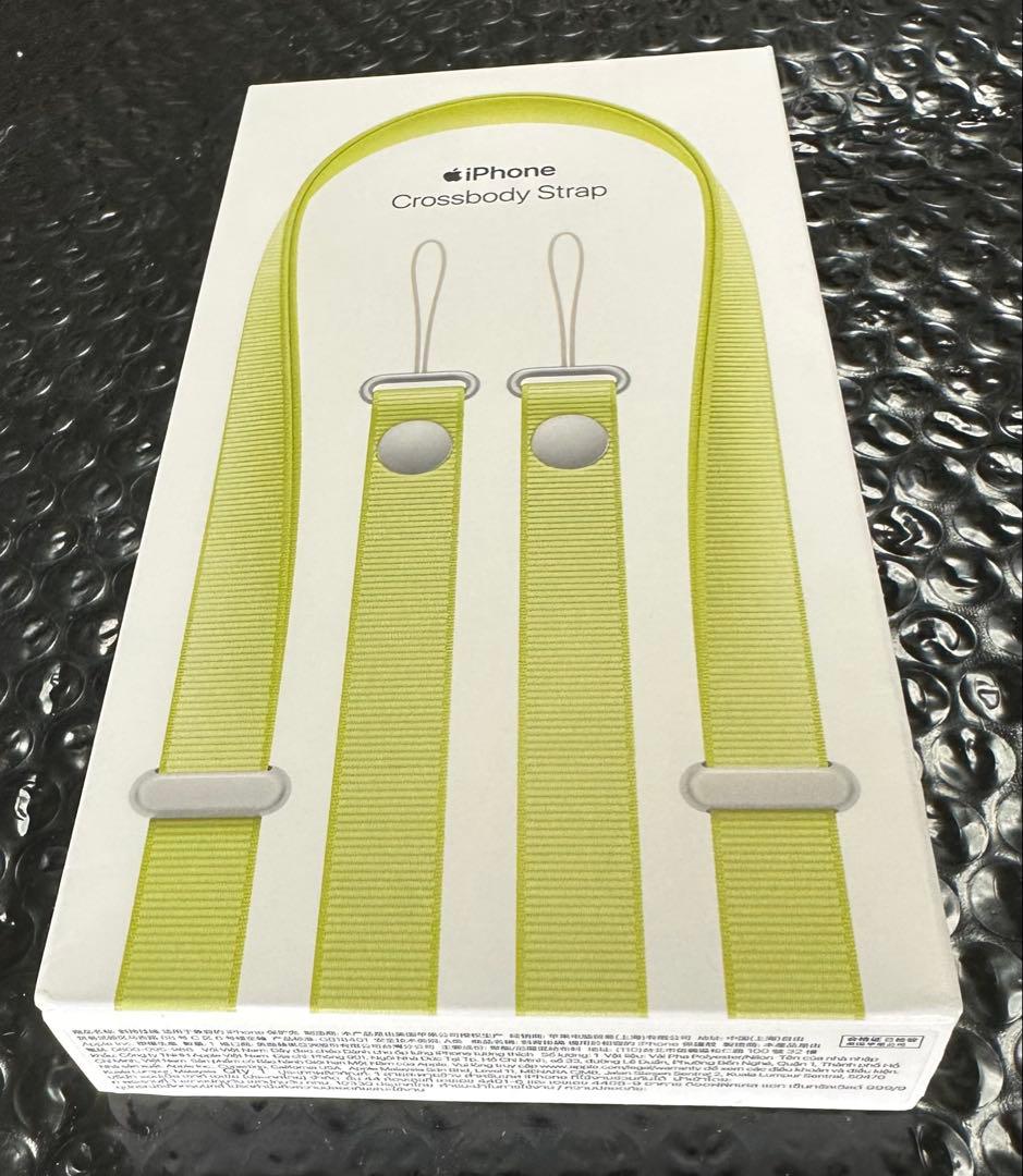 Apple iPhone クロスボディストラップ　ネオンイエロー