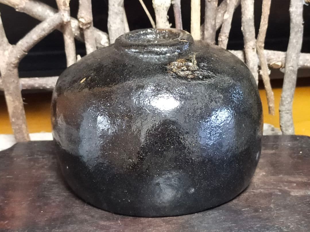 ♥値下げ！♥黒楽茶碗　楽茶碗　在銘　茶道具　茶碗　骨董　古玩