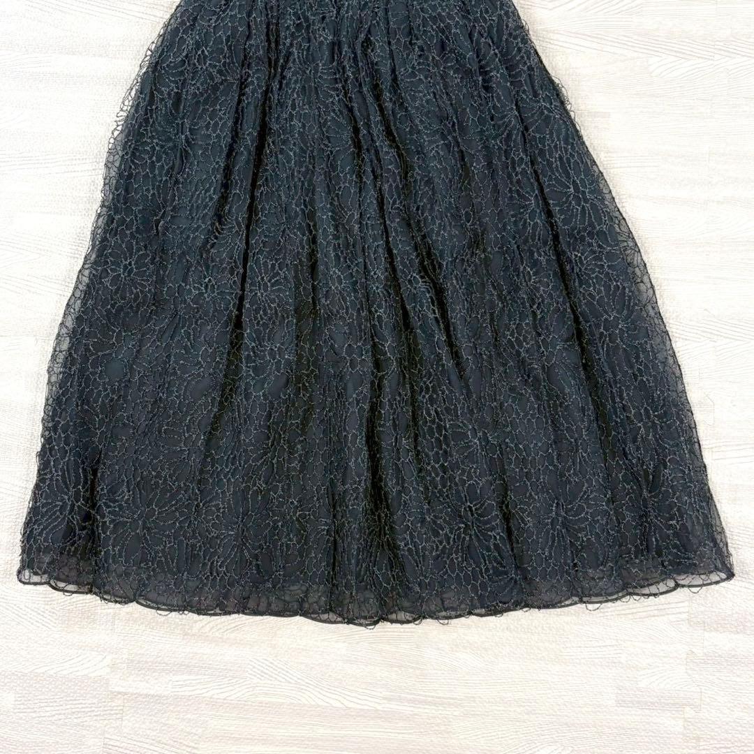美品✨ブルネロクチネリ　フラワーレース　スカート　ブラック　40