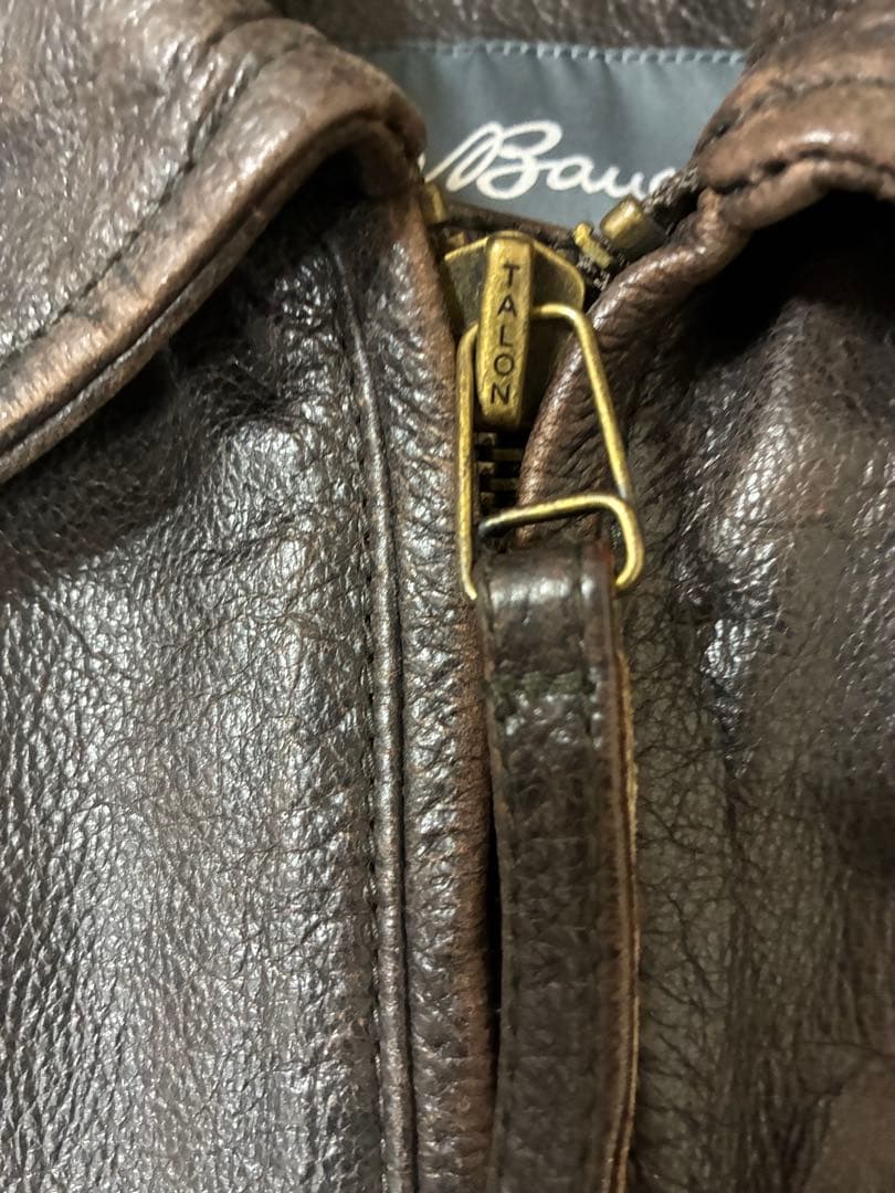 90s 00sエディーバウアー レザー ライダースジャケットTALONジッパー