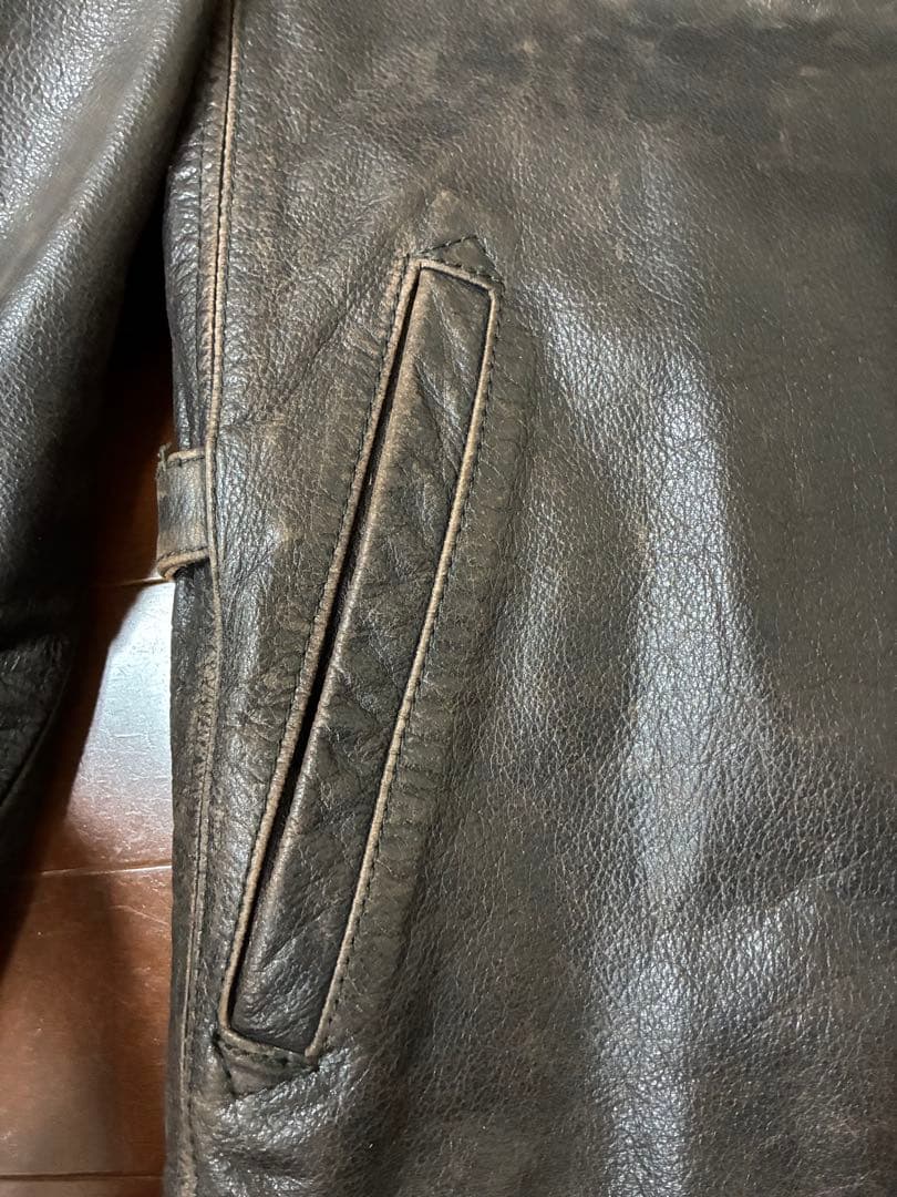 90s 00sエディーバウアー レザー ライダースジャケットTALONジッパー