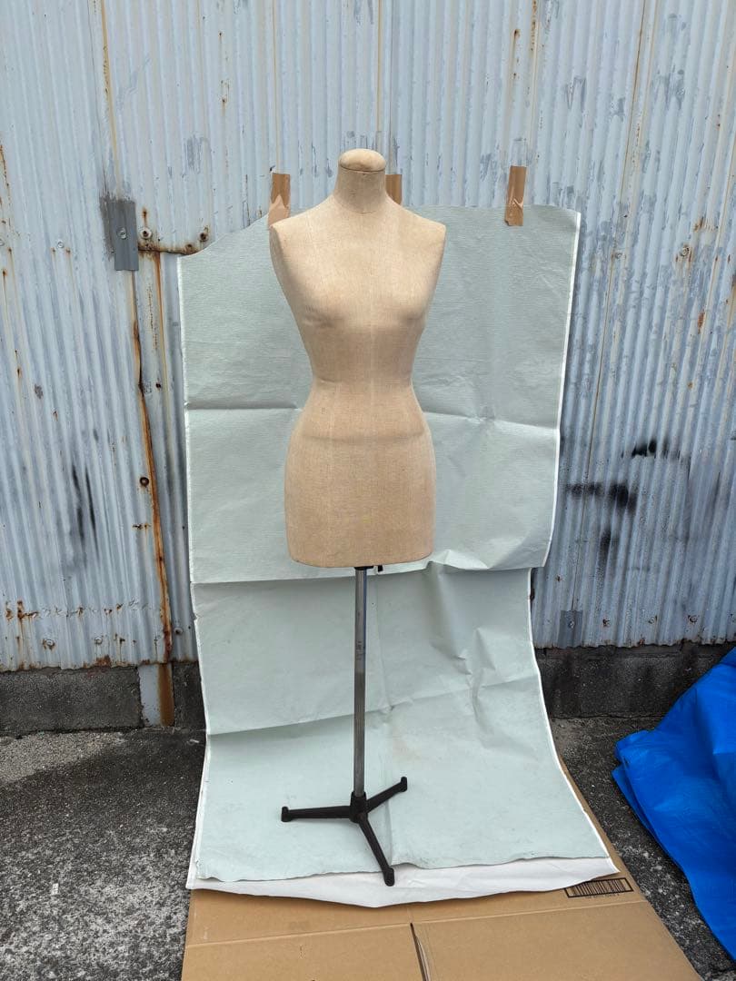和装トルソー　べージュ着付けマネキン 和装ボディ女性用 　金属スタンド付き