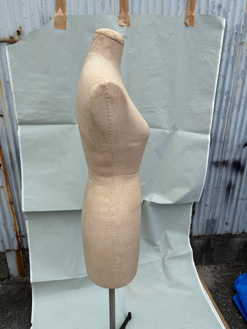 和装トルソー　べージュ着付けマネキン 和装ボディ女性用 　金属スタンド付き