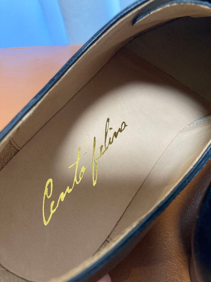 新品　cent felina 黒レザードレスシューズ