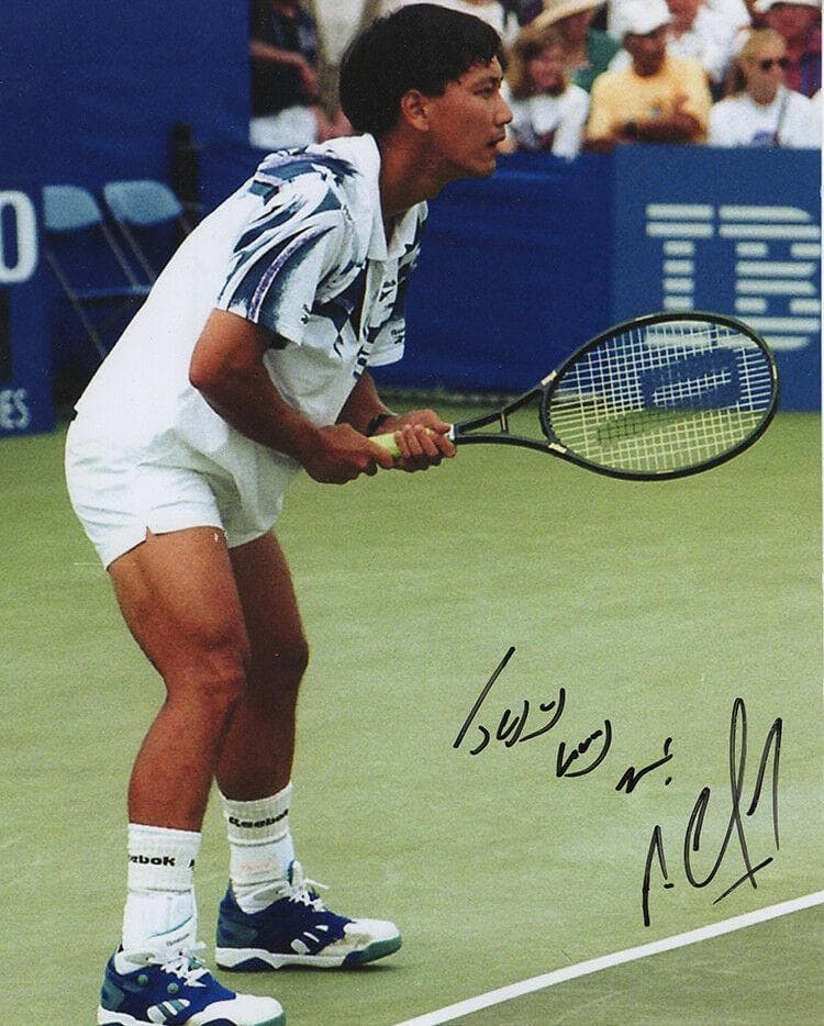 直筆サイン入り写真 マイケル・チャン テニス選手/フレームなし/SA鑑定済