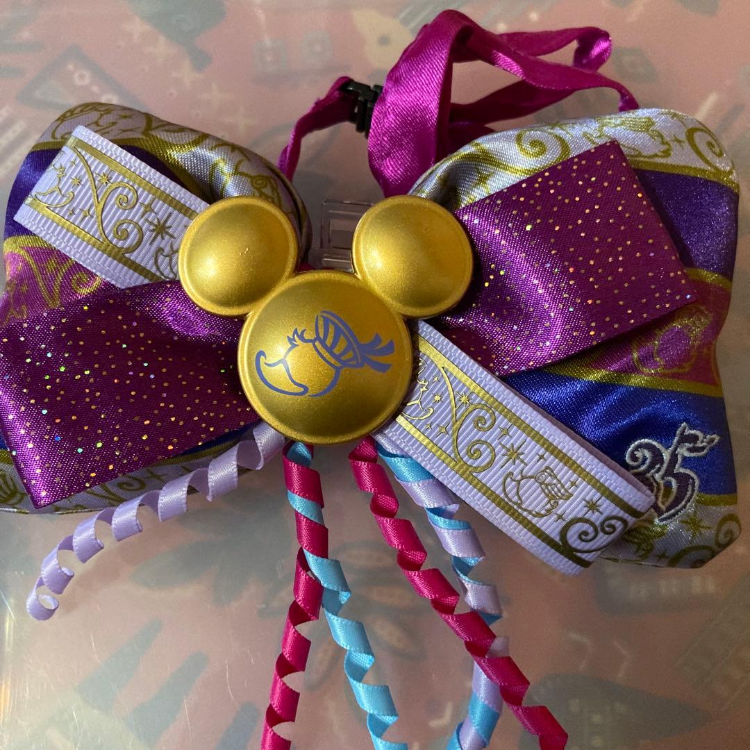 蝶ネクタイ　リボンタイ　ディズニー35周年　ドナルド　バッグチャームにも