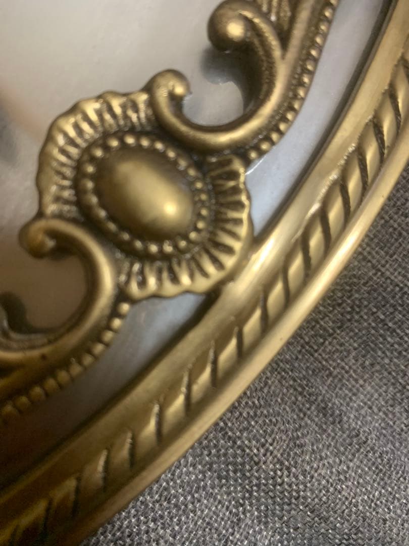 真鍮製ミラー ミラートレイ 鏡 アンティーク