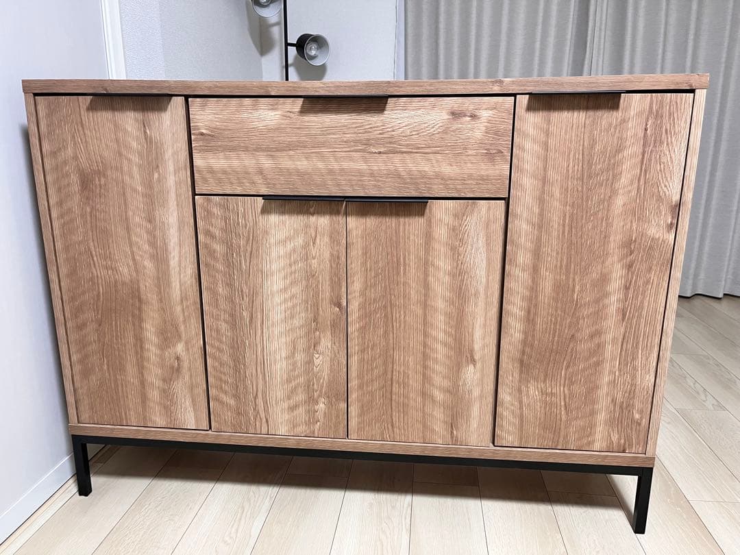 木製 スチール キャビネット 幅120cm アーガス セピアナチュラル